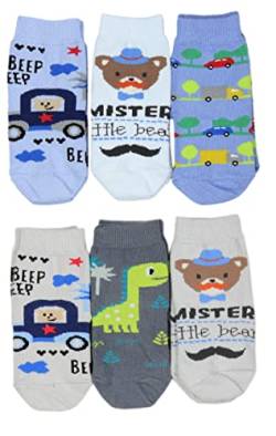 TupTam Kinder Socken Bunt Gemustert 6er Pack für Mädchen und Jungen, Farbe: Junge, Socken Größe: 19-22 von TupTam