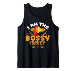 Ich bin der herrische Truthahn, der zum Erntedankfest für die Familie passt Tank Top von Turkey Matching Family Thanksgiving Tee