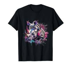 DJ Rhinoceros Dance Club Musik Kopfhörer House Beatmaker T-Shirt von Turntable DJ Music Animals