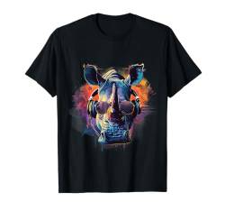 DJ Rhinoceros House Music Kopfhörer Beatmaker Dance Club T-Shirt von Turntable DJ Music Animals