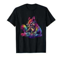 Squirrel DJ Plattenspieler DJ Eichhörnchen Musikproduzent Dance Club T-Shirt von Turntable DJ Music Animals