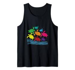 Schildkröten Kunst Männer Frauen Kinder Schildkröte Meer Tier Lustige Schildkröte Tank Top von Turtle Clothing