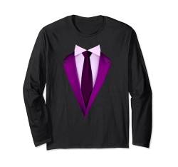 Tuxedo mit Krawatte für lustige Hochzeiten Langarmshirt von Tuxedo with Tie Party Shop