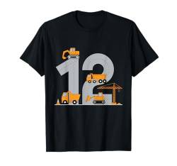 12. Geburtstag Party Bau Kinder Straße Kleinkind Frauen Männer T-Shirt von Twelve Years Old Party Boys Excavator Builder Boy