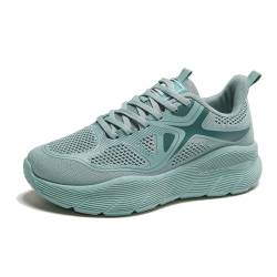 Twinice Laufschuhe Damen Luftpolster Atmungsaktiv Sportschuhe Turnschuhe rutschfeste Leichtgewichts Straßenlaufschuhe Sneaker Joggingschuhe Walkingschuhe Fitness Blau 38EU von Twinice