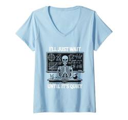 Damen I'll Just Wait Until It's Serene T-Shirt mit V-Ausschnitt von Two Suns