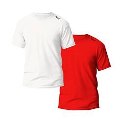 Tyron Funktionsfaser T-Shirt LX-1, 2 Stück (weiß/rot - XXL) von Tyron