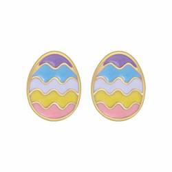 Ohrringe Orientalisch Rabbit Ohrringe Happy Easter Egg Karottenohrring Osterohrringe Cartoon Cute Rabbit Ohrringe (Gold, One Size) von Tyuffghet