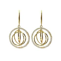 Verete Ohrringe Für Strassohrringe Ohrringe dünn baumeln Gold Silber Elegantes Accessoires für eine Hochzeit (Gold, One Size) von Tyuffghet