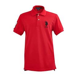 U.S. Polo Assn. Herren Poloshirt Kurzarm mit Applikation, Red, XX-Large von U.S. POLO ASSN.