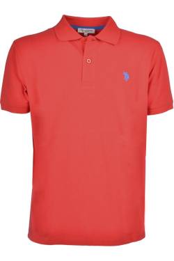 U.S. Polo Assn. Classic Fit Poloshirt rot, Einfarbig von U.S. Polo Assn.