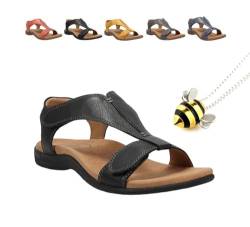 UERSUR Orthosun Ergonomische Orthopädische Sandalen,Orthosun Sandalen, Ortho Sun Bequeme Sandalen Für Damen (Black, Erwachsene, Damen, 39, Numerisch, EU Schuhgrößensystem, M) von UERSUR