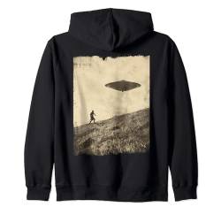 Mittelalterliche Ritter Invasion außerirdische Retro-Sci Fi Kapuzenjacke von UFO Fliegende Untertasse Alien Geschenk