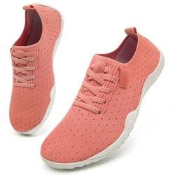 UNQWQZ Laufschuhe Damen Weich Sneaker Sportschuhe Turnschuhe Outdoor Sneaker Damen Sommerschuhe Atmungsaktiv Straßenlaufschuhe Hallenschuhe Barfußschuhe Pink 37 von UNQWQZ