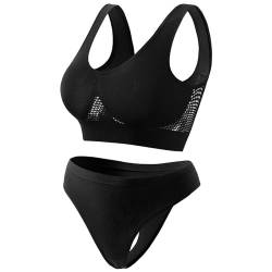 UPOI Sport BH Damen ohne Bügel Sexy Damen-BHS Klassische Bustier Soft Bequemer Bralette Starker Halt Y2k Bra Stretch Sportbh Sale Racerback Büstenhalter Fitness Dessous mit Abnehmbar Gepolstert S-5XL von UPOI