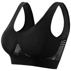 UPOI Sport BH Damen ohne Bügel Sexy Damen-BHS Klassische Bustier Soft Bequemer Bralette Starker Halt Y2k Bra Stretch Sportbh Sale Racerback Büstenhalter Fitness Dessous mit Abnehmbar Gepolstert S-5XL von UPOI