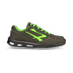 U-Power Red Lion Yoda, Unisex-Sicherheitsschuhe, leichte, flexible, pannensichere Lederturnschuhe, mit Infinergy-Einsatz, mit Aluminium-Zehenkappen - Grey & Green 42 von U Power