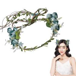 Hochzeit Haarkranz Blumenkopfschmuck Blumenkrone Brautstirnband Simulation Blumengirlande Blumenkrone Stirnband Frauen Mädchen Blumenkranz Böhmen Künstliche Blumen Krone Brautkopfschmuck von URFDCAD