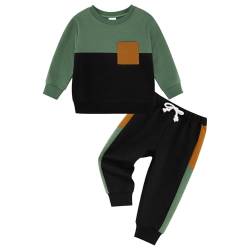 Toddler Baby Boy Kleidung Set Lange ärmel Kostüme für Jungen Taschen Contrast Color Sweatshirt und Hose Ein Kostüm für Den Herbstwald von URMAGIC