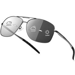 URUMQI Sonnenbrille Herren Polarisiert Pilot Metallrahmen Sonnenbrillen UV400 Schutz Ultra Leicht Für Autofahren Angeln Golf Schwarzer Rahmen von URUMQI