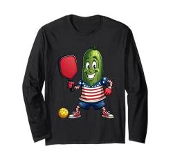 Lustiges Pickleball USA Paddle Ball Amerika Paddelball Langarmshirt von US Pickleball Outfit für Spieler Herren Damen