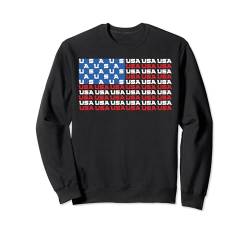 USA Damen Herren Patriotische amerikanische Flagge 4. Juli Sweatshirt von USA Patriotic American Flag Gifts Co.