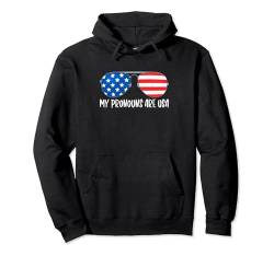 My Pronouns Are USA Patriotische amerikanische Flagge 4. Juli Pullover Hoodie von USA Patriotic American Flag Gifts