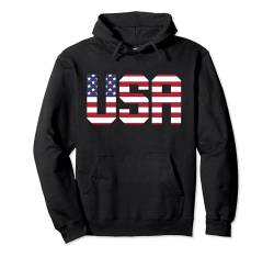 USA in den Farben der amerikanischen Flagge Fahne Pullover Hoodie von USA - Vereinigte Staaten von Amerika Designs