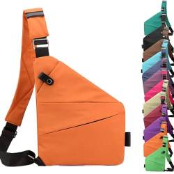 Flexr-Tasche, Flex Tasche Damen,Diebstahlsichere Tasche,Anti Diebstahl Tasche Damen,Diebstahlsichere UmhäNgetasche,Anti Diebstahl Tasche (Orange,rechte Schulter) von UZIPZ