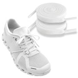 UamGlsob Flache dünne Schnürsenkel für Sportschuhe, 6mm Gym Schnüre Schuhbänder Ersatz für Trainers, Thin Running Shoe Laces Shoelaces (White, 63"/160cm) von UamGlsob