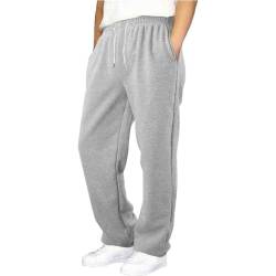 Jogginghose Herren Breite Baggy Sweatpants Baumwolle Elastische Taille Jogging Hose Weites Bein Sporthose Lang Sweat Pants Men Winter Warme Männer Sweathose Mit Taschen Jogginghose Herren Tommy von Udbeksid