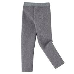 Ugitopi Ragazze Inverno Caldo Spessore Pantaloni Lunghi Foderati in Pile Leggings in Cotone Termico (Gray 130) von Ugitopi