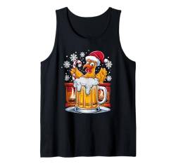 Weihnachten Tshirt Christmas Weihnachtsmann Huhn Bier Tank Top von Ugly Christmas Geschenk Kleidung Xmas Weihnachten