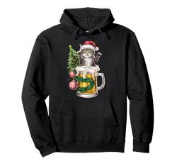 Weihnachten Tshirt Christmas Weihnachtsmann Katze Bier Pullover Hoodie von Ugly Christmas Geschenk Kleidung Xmas Weihnachten