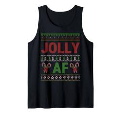 Jolly As Christmas Decor Lustiges hässliches Weihnachtsfest Tank Top von Ugly Christmas Ornament Supply For December Gift