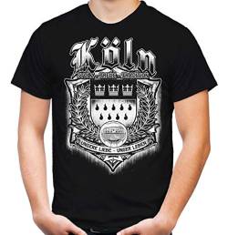 Für immer Köln Männer und Herren T-Shirt | Sport Fussball Stadt Fan (M, Schwarz Druck: Weiß) von Uglyshirt87