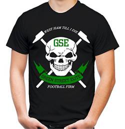 Green Street Elite Männer und Herren T-Shirt | GSE West Fussball Ultras Hooligan Ham (M, Schwarz) von Uglyshirt87