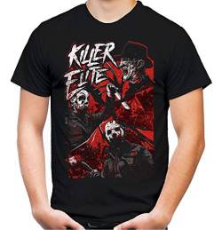 Killer Elite Männer und Herren T-Shirt | Freddy Michael Myers Jason Voorhees (XL, Schwarz) von Uglyshirt87