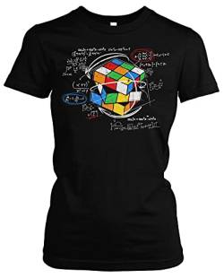 Zauberwürfel Damen T-Shirt | Magic Cube - Sheldon Cooper Tshirt Damen - Physik - Wissenschaft |Girlie M2 (L) von Uglyshirt89