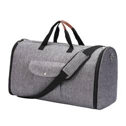 Uhngw Kleidertasche für Reisen, 2-in-1-Reisetasche, wandelbare Reisetasche für Herren, Koffer, Anzug, Business-Reisetasche, grau, Refer to , Unisex von Uhngw