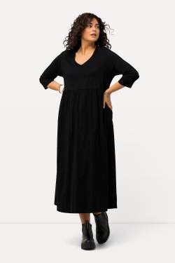 Große Größen Jerseykleid, Damen, schwarz, Größe: 42/44, Baumwolle, Ulla Popken von Ulla Popken