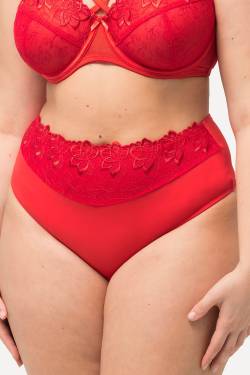 Große Größen String-Panty, Damen, rot, Größe: 58/60, Baumwolle/Synthetische Fasern/Polyester, Ulla Popken von Ulla Popken