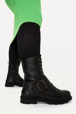 Leder-Boots, Damen, schwarz, Größe: 42, Polyester/Leder, Ulla Popken von Ulla Popken