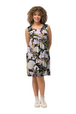 Ulla Popken Damen Swingdress mit Print Kleid, Schwarz, 58-60 von Ulla Popken