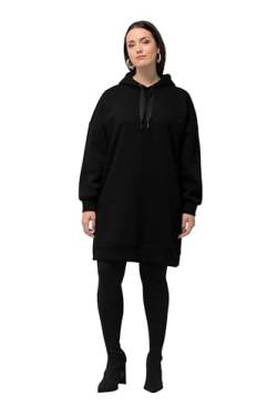 Ulla Popken Damen große Größen Übergrößen Plus Size Sweatkleid, Oversized, Kapuze, Langarm, Minikleid schwarz 50+ 827708100-50+ von Ulla Popken