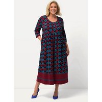 Ulla Popken Sommerkleid Jerseykleid Blüten A-Linie Rundhals 3/4-Arm von Ulla Popken