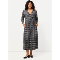 Ulla Popken Sommerkleid Jerseykleid Wickeloptik A-Linie V-Ausschnitt von Ulla Popken