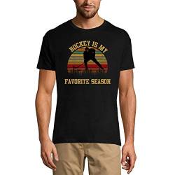 Herren Grafik T-Shirt – Hockey is My Favorite Season - Retro Sport – Öko-Verantwortlich Vintage Jahrgang Kurzarm Lustige Druck Geburtstag Geschenk Mann Dunkelschwarz S von Ultrabasic