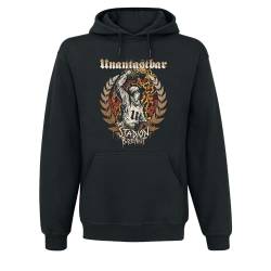 Unantastbar – Stadion brennt - Kapuzenpullover Hoodie (DE/NL/SE/PL, Alphanumerisch, XL, Regular, Regular, Schwarz) von Unantastbar