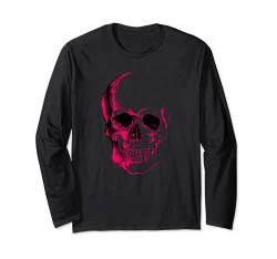 Totenkopf-Grafik in Pink Langarmshirt von Unbekannt